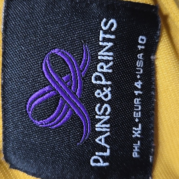 Plains and Prints Gold Yellow Blouse Size  10 - Picture 4 of 4